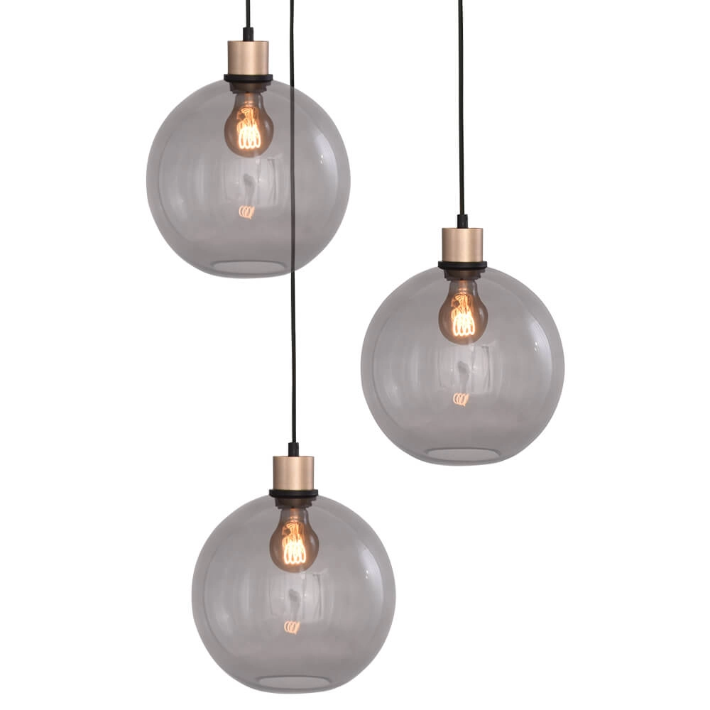Vide hanglamp Lazise 3x Ø 25cm goud Masterlight 8718121303055