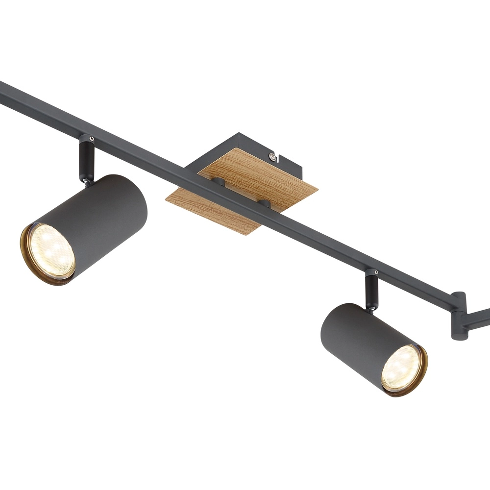 Plafondlamp Robby 6-lichts grafiet Globo 9007371422821