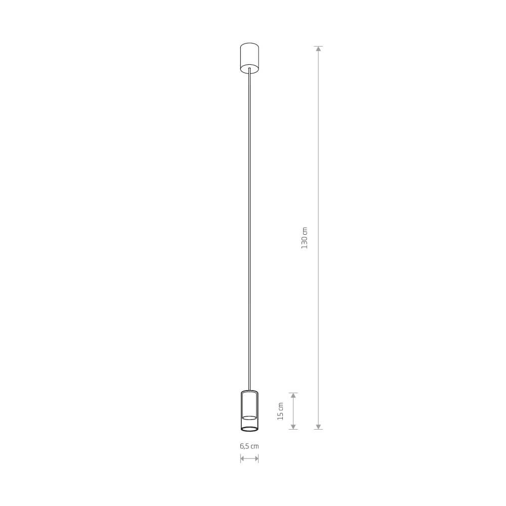 Witte hanglamp Cylinder met glas Lyora 5903139787093