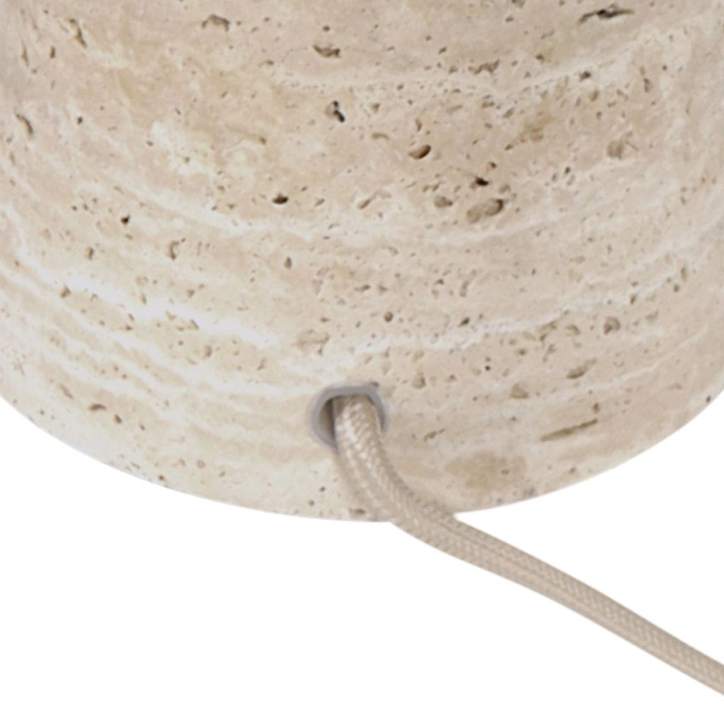 Stenen tafellamp Travino met stro kap Ø30cm Steinhauer 8712746183450