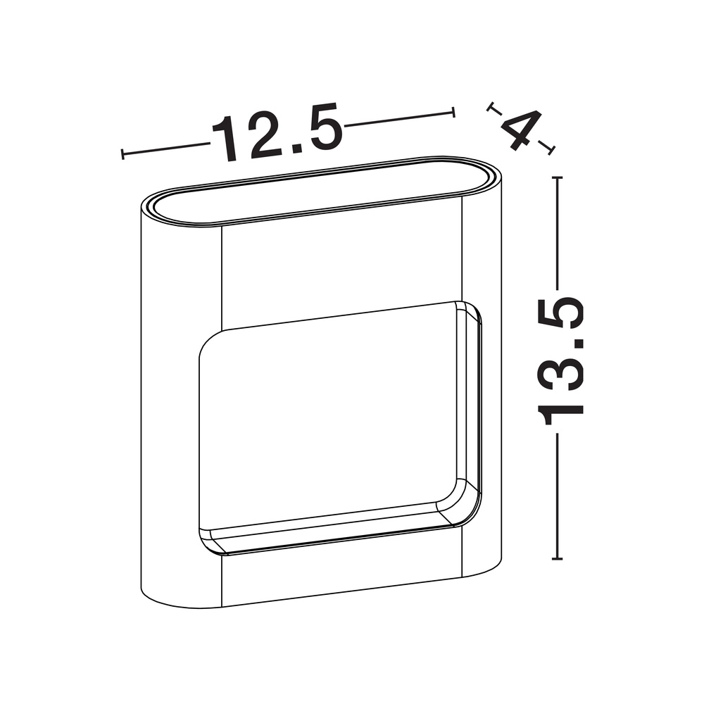 Black wall lamp Tall up and down Lyora 5212017453488