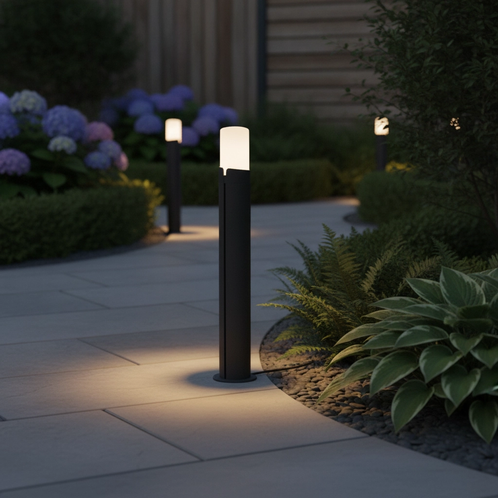 Strakke tuinlamp Pyro grijs