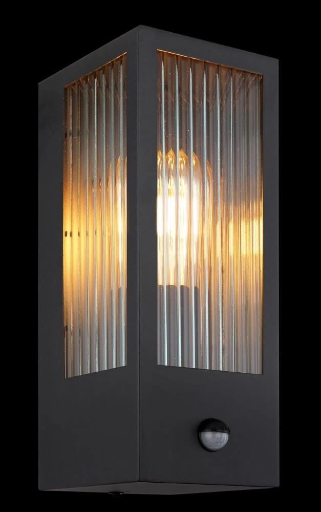 Wandlamp Gundula met sensor geribbeld glas Globo 9007371441136