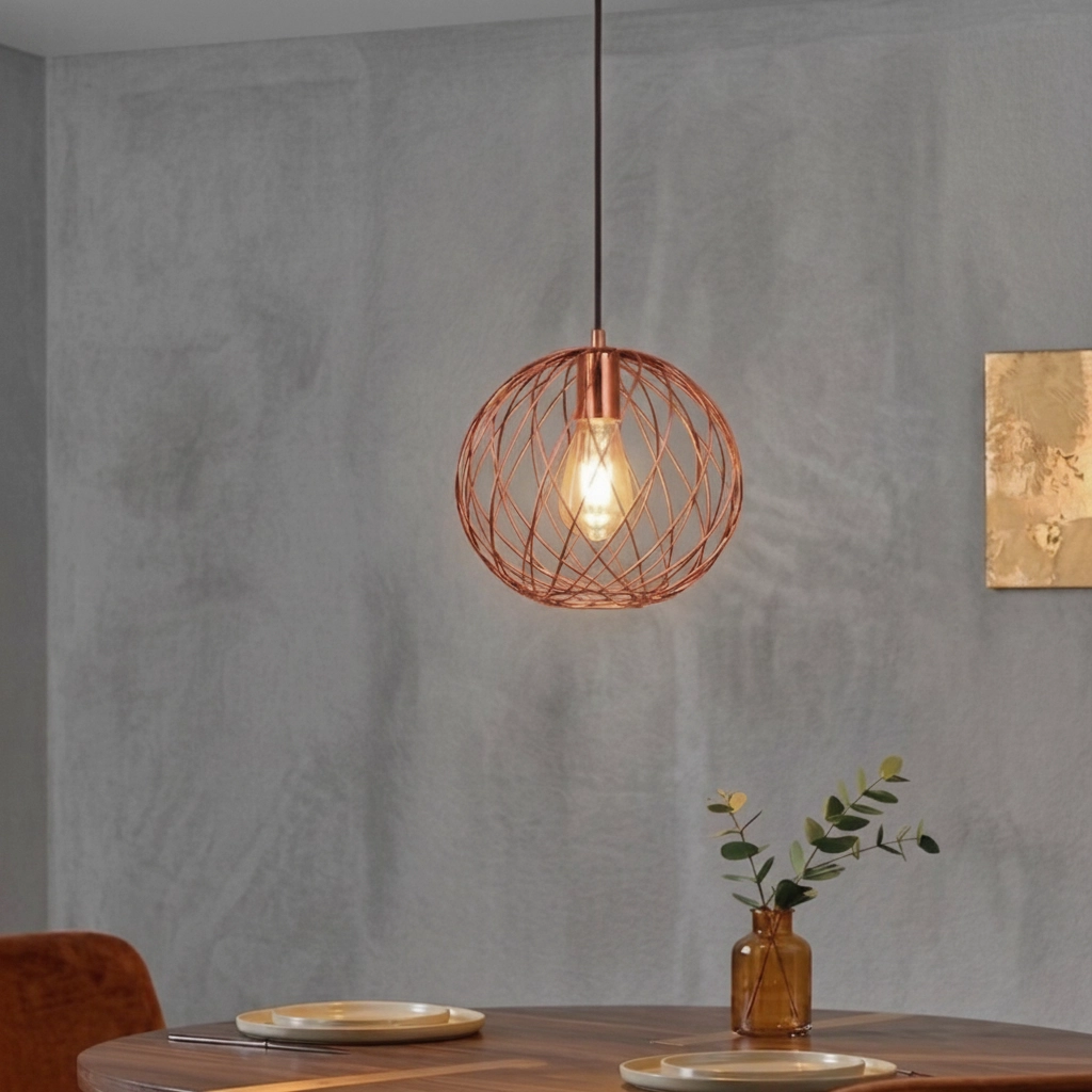 Hanglamp Eriberto Ø 25cm roestbruin