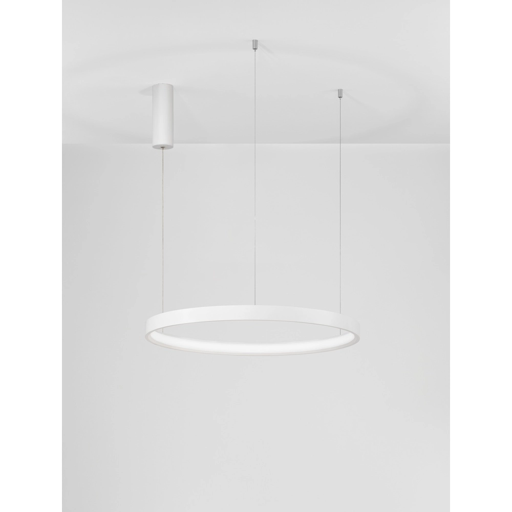 Ronde hanglamp Perrine wit Ø 60cm