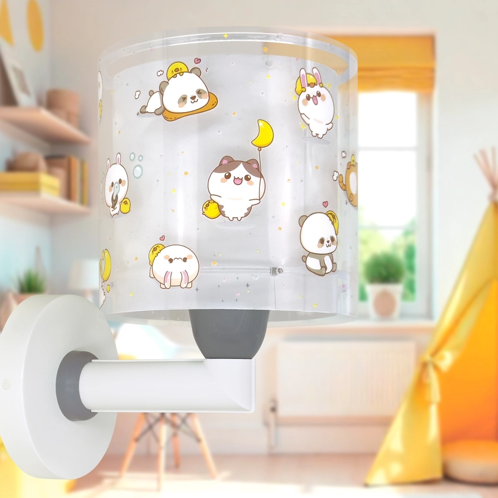Kinder wandlamp Kawaii Friends grijs glow in the dark Dalber 8420406417691