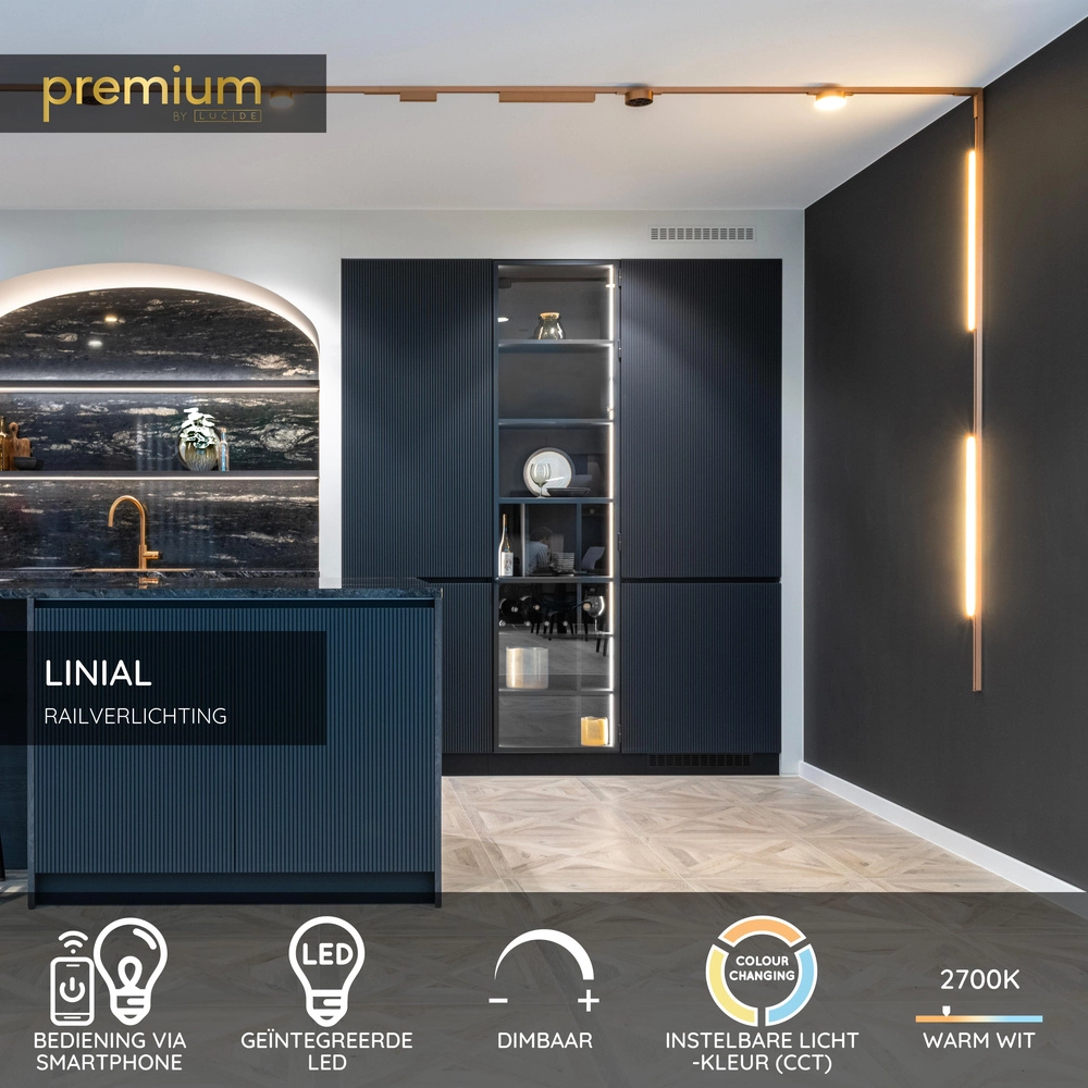 1-fase railspot Linial Glyxx champagne Premium by Lucide 5411212552273