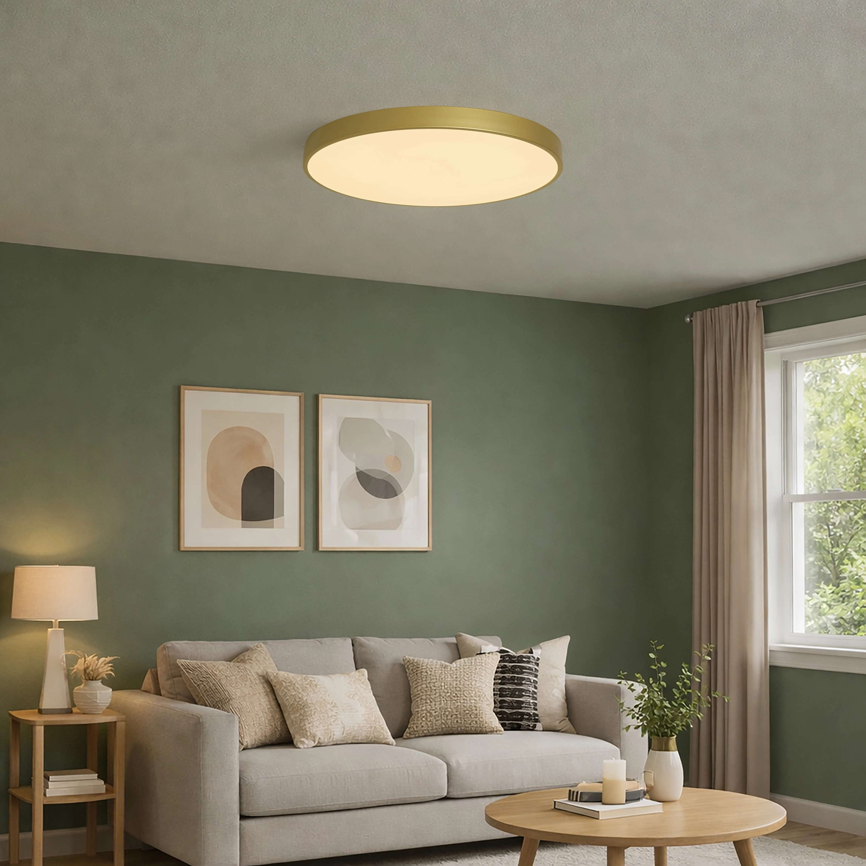 Plafonniere Grace Ø 50cm goud Lyora 5053423315904