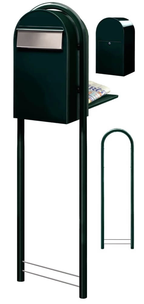 Brievenbus Grande B 6064 i Zwartgroen Bobi 6417237034304