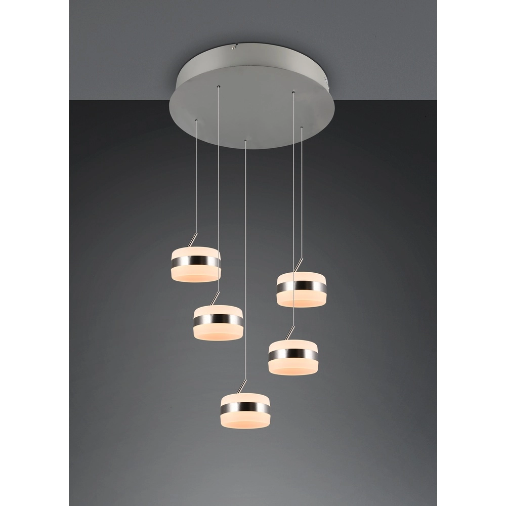 Design hanglamp Dios nikkel 5-lichts Trio 4017807657685