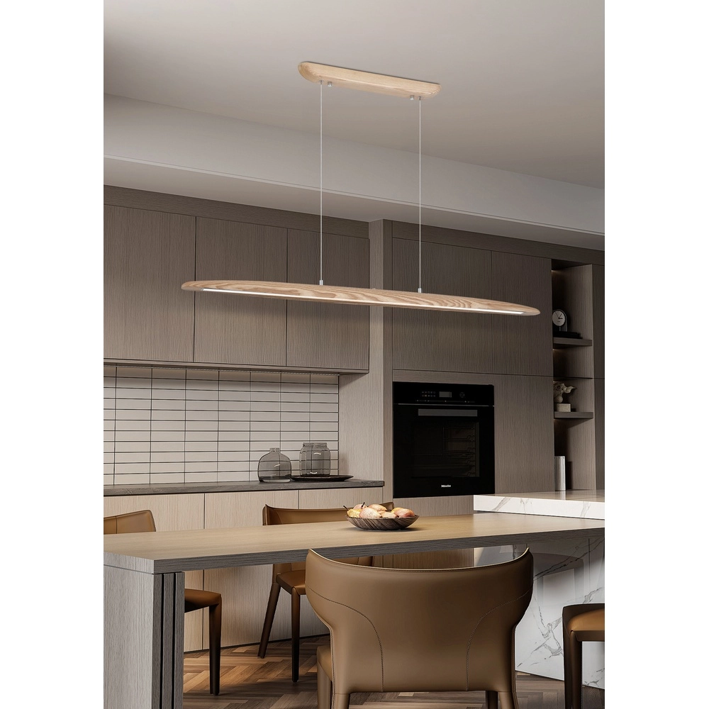 Hanglamp Kenzie hout Searchlight 5053423296845