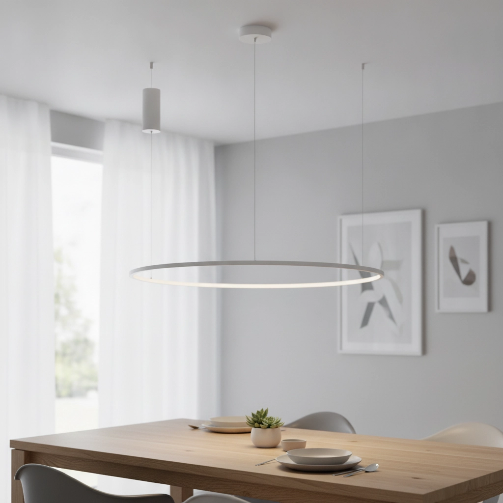 Ronde hanglamp Tarquin wit Ø 100cm