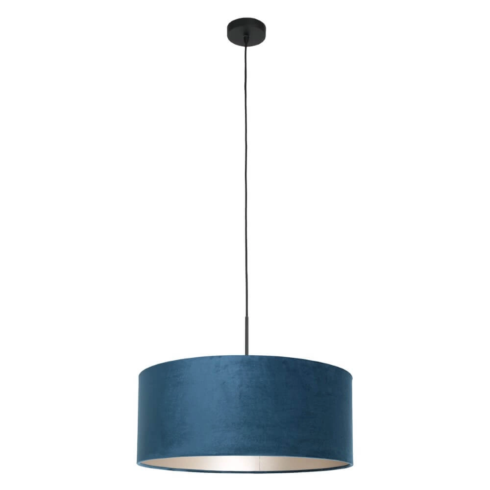 Hanglamp Sparkled zwart met blauw velvet Steinhauer 8712746147360