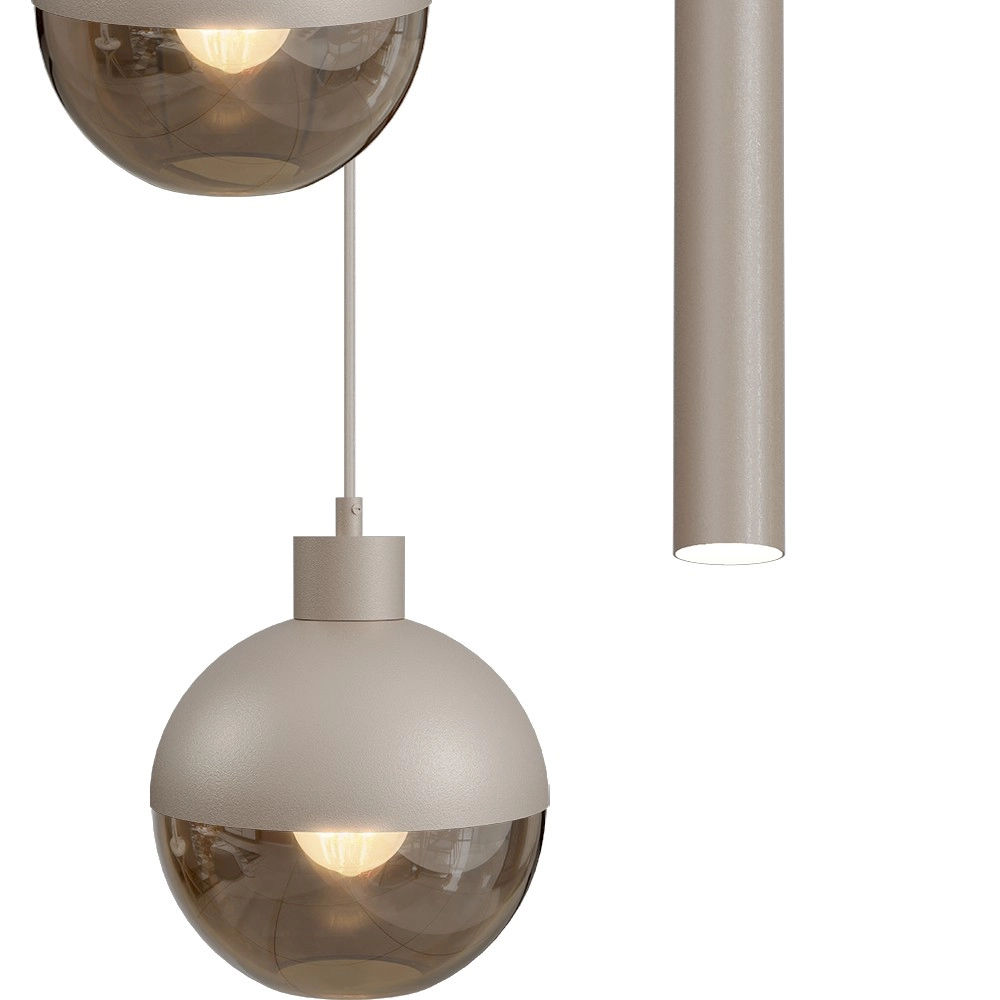 3-lichts hanglamp Opera Ø 35cm beige terra Masterlight 8718121424293