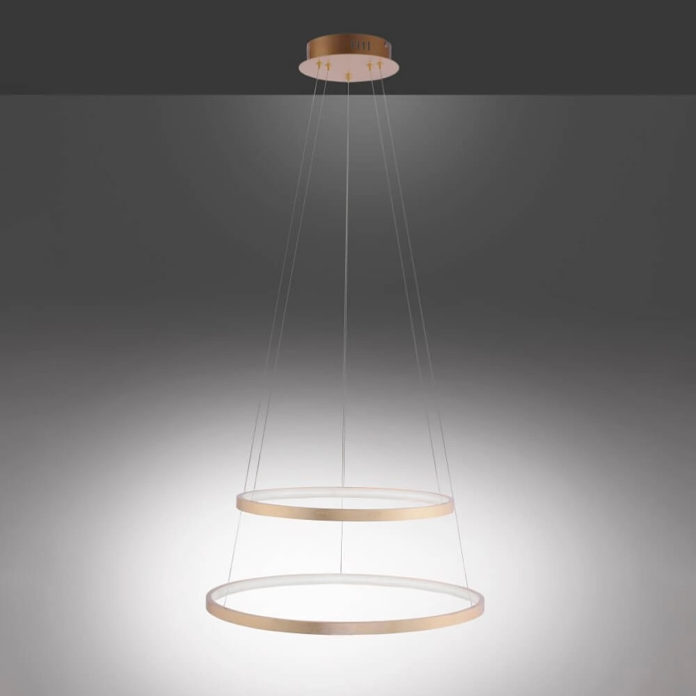 Ronde hanglamp Circle duo goud Ø 50cm Just Light 4043689960438