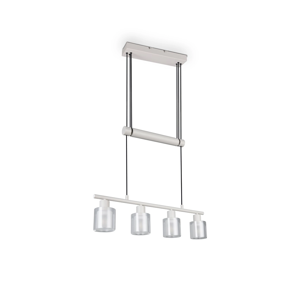 Hanglamp Neralo 4-lichts grijs Trio 4017807702910