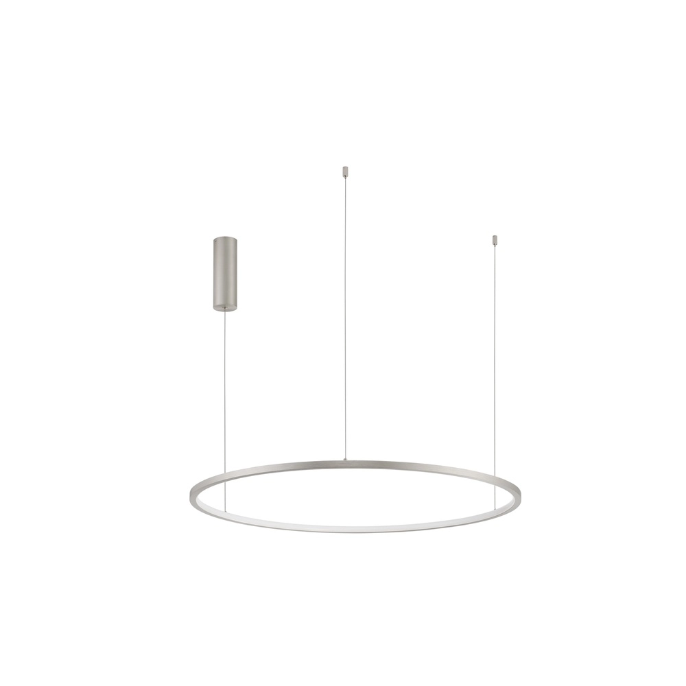 Ronde hanglamp Tarquin zilvergrijs Ø 80cm Lyora 5212017438324