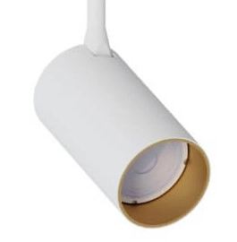 Richtbare opbouwspot Mono Long wit met goud Lyora 5903139767194