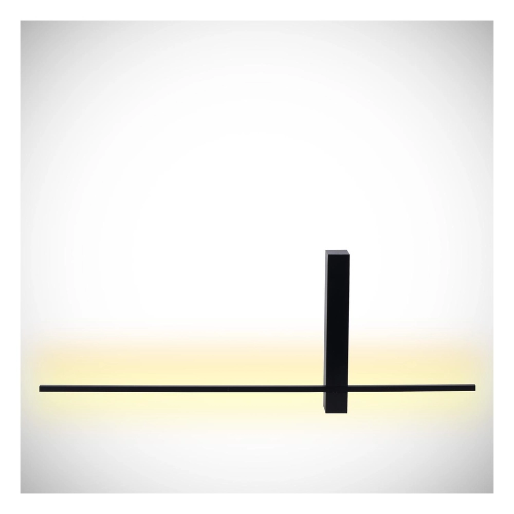 Strakke wandlamp Segin zwart 60cm Lucide 5411212126900
