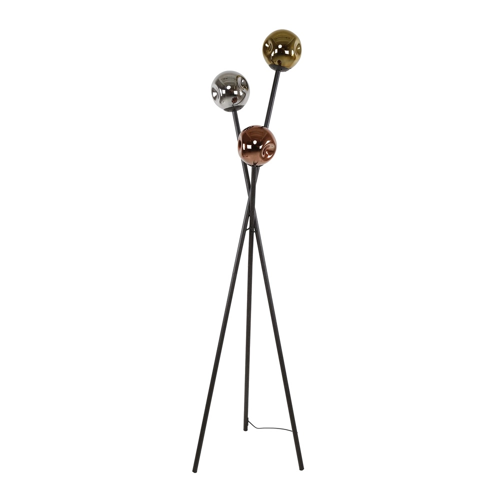 Tripod vloerlamp Molecule met glazen bollen Lyora 8716803512092