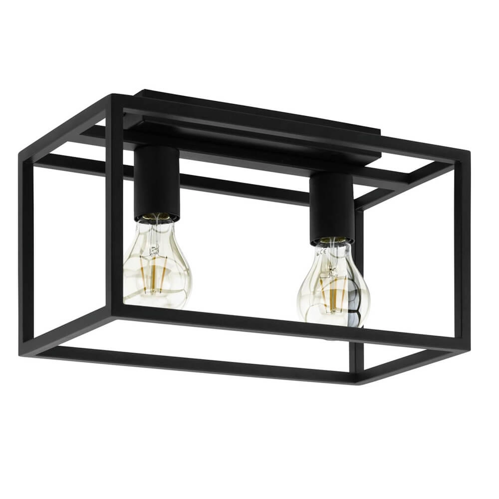 Zwarte plafondlamp Eldrick
