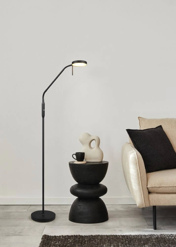 Zwarte leeslamp Moreno oplaadbaar Trio 4017807618013