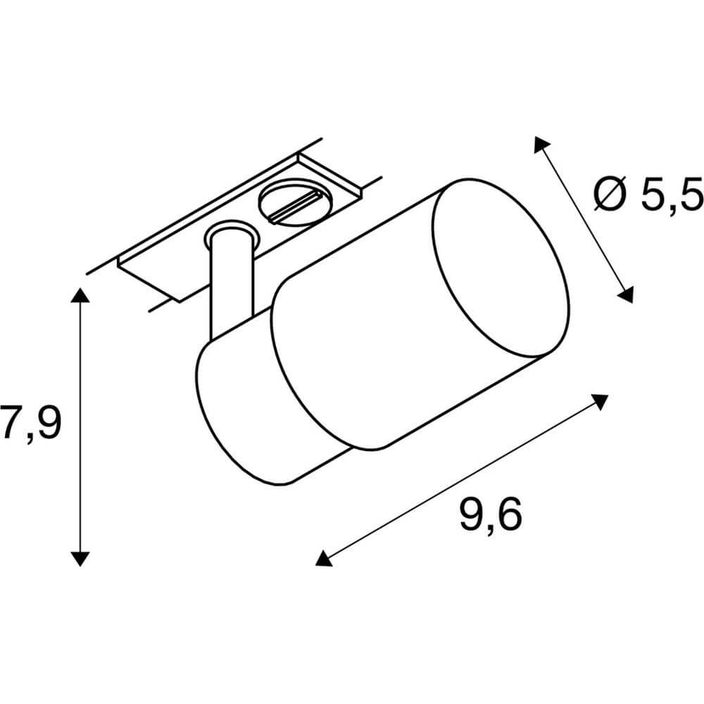 Railspot Puri 2.0 Tube zwart-goud 1-fase SLV 4024163294836