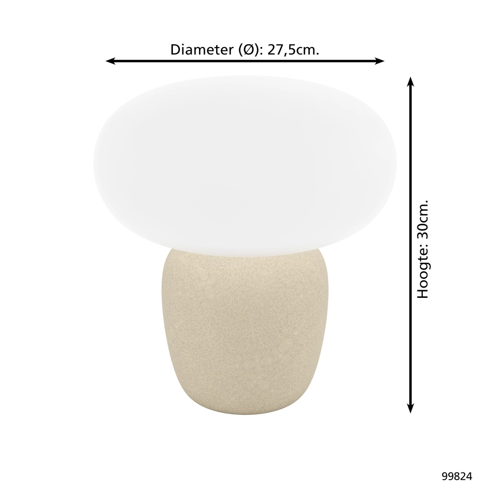 Beige schemerlamp Cahuama Ø 30cm - 1x E27 Eglo 9002759998240