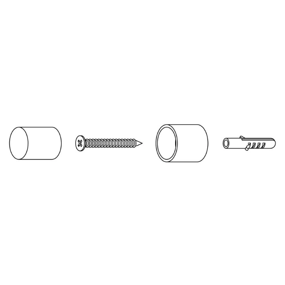 Deurstop Stelo wand 22x30mm kort RVS Intersteel 8714186082409