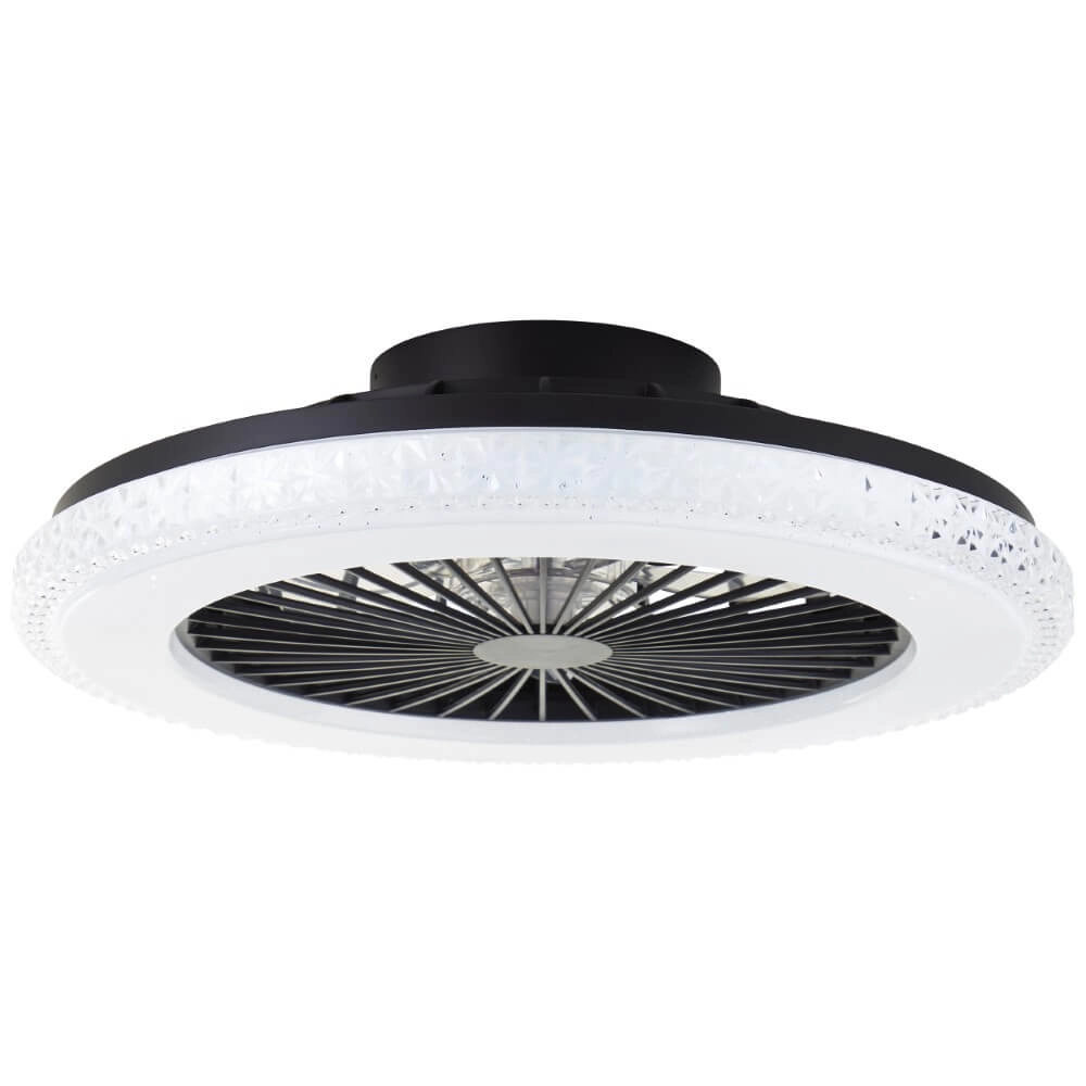 Zwarte ventilator Badria met RGB functie Brilliant 4004353435850