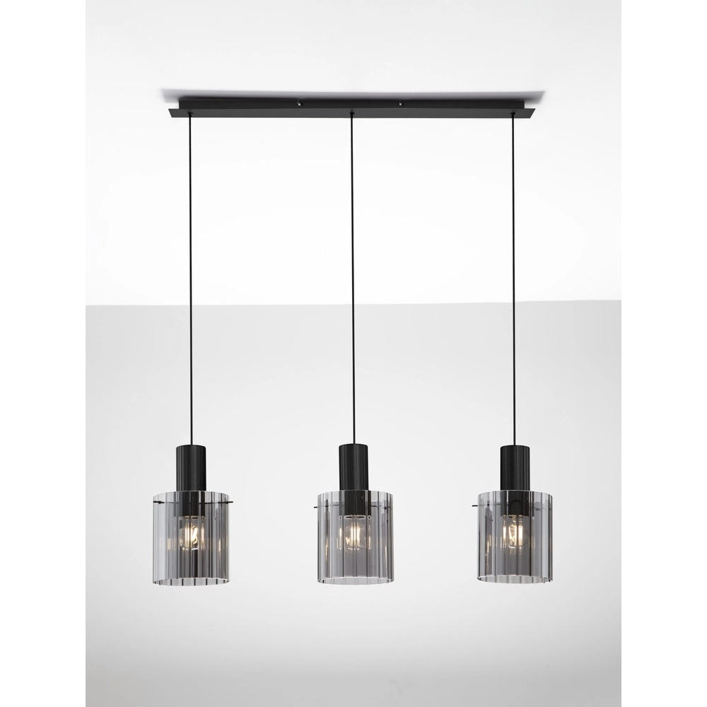 Design hanglamp Mirbi 3-lichts zwart recht
