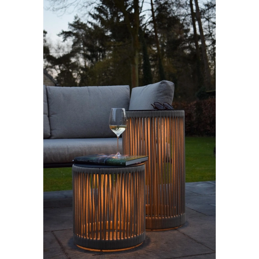 Oplaadbare vloerlamp Pingi taupe 36,5 x Ø 33,5cm Lucide 5411212061478