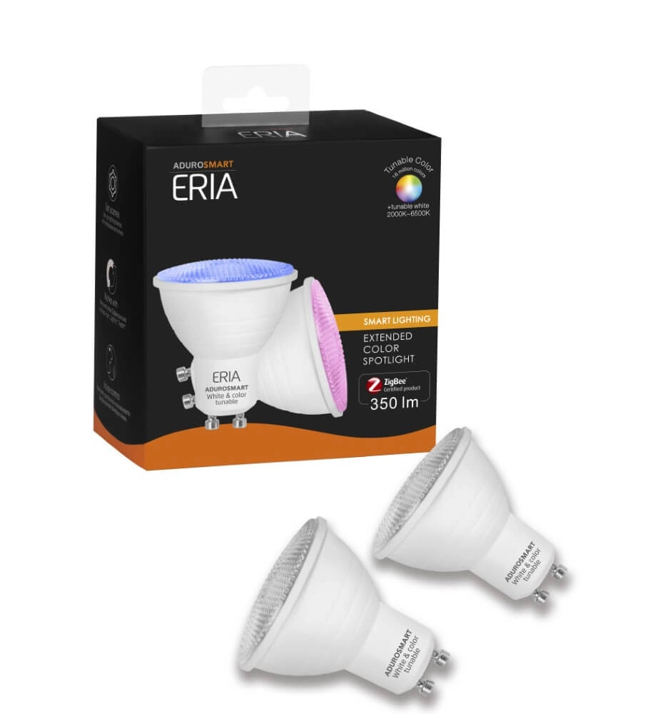 2-pack GU10 - 350 lumen - RGB