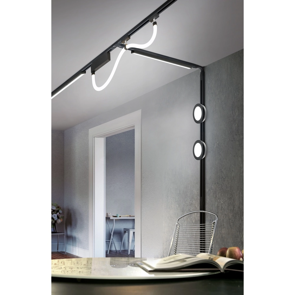 Railverlichting slang Tube zwart 92cm 2-fase Trio 4017807667400