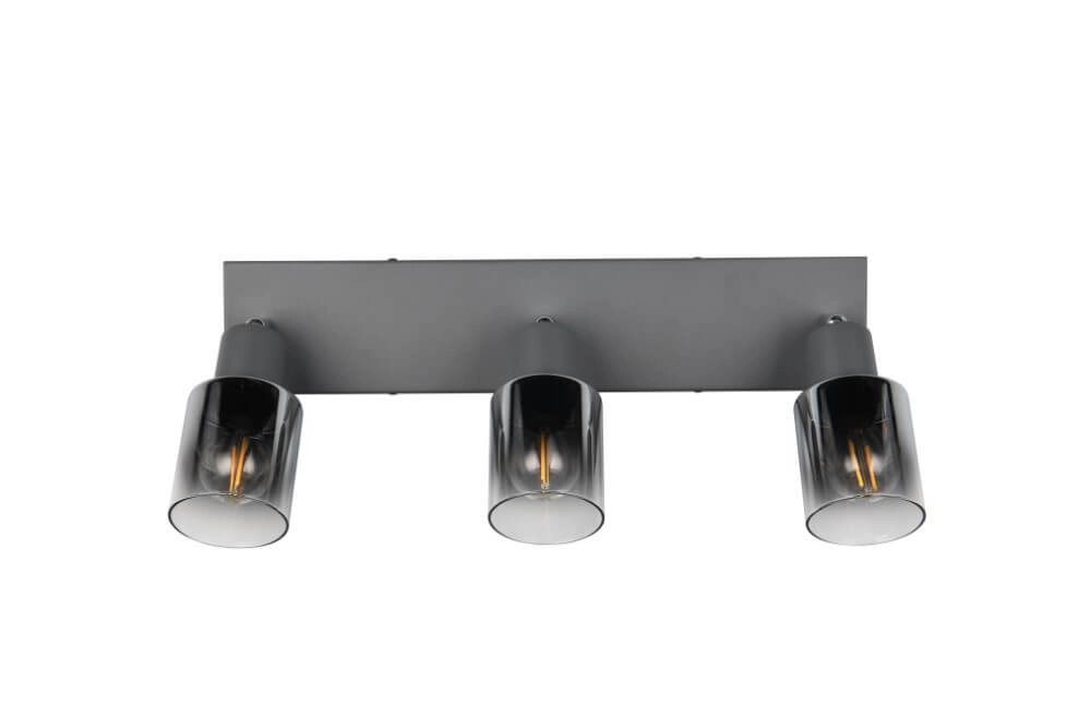 3-lichts plafondlamp Cadiz zwart Trio 4017807615777