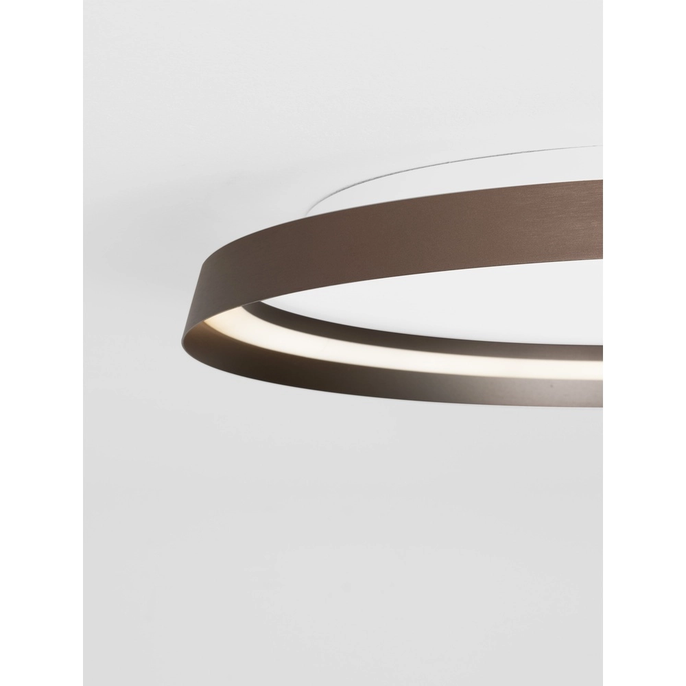 Design plafonniere Ormi Ø 60cm koffie bruin Lyora 5212017463142