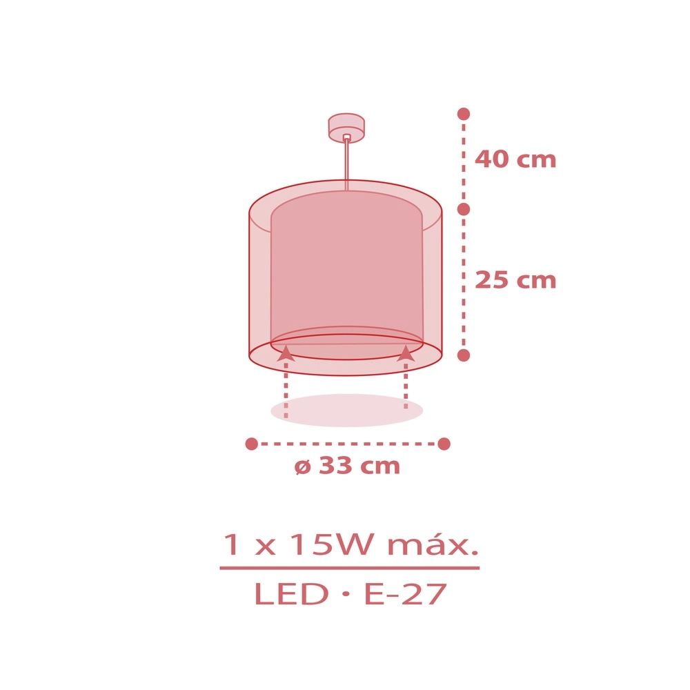 Hanglamp Rainbow roze voor kinderkamer Dalber 8420406411927