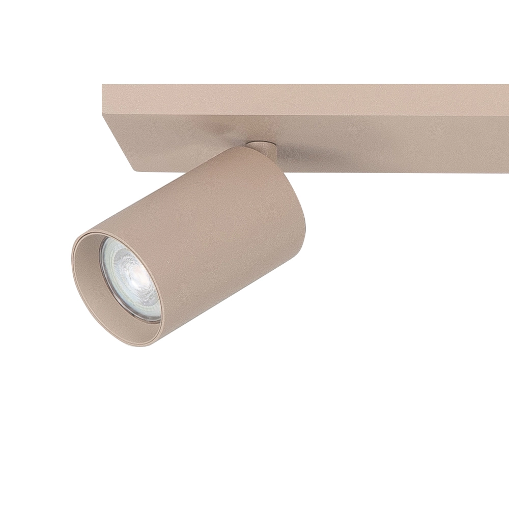 Opbouwspot Mila 3-lichts recht zand bruin Highlight 8718379050459