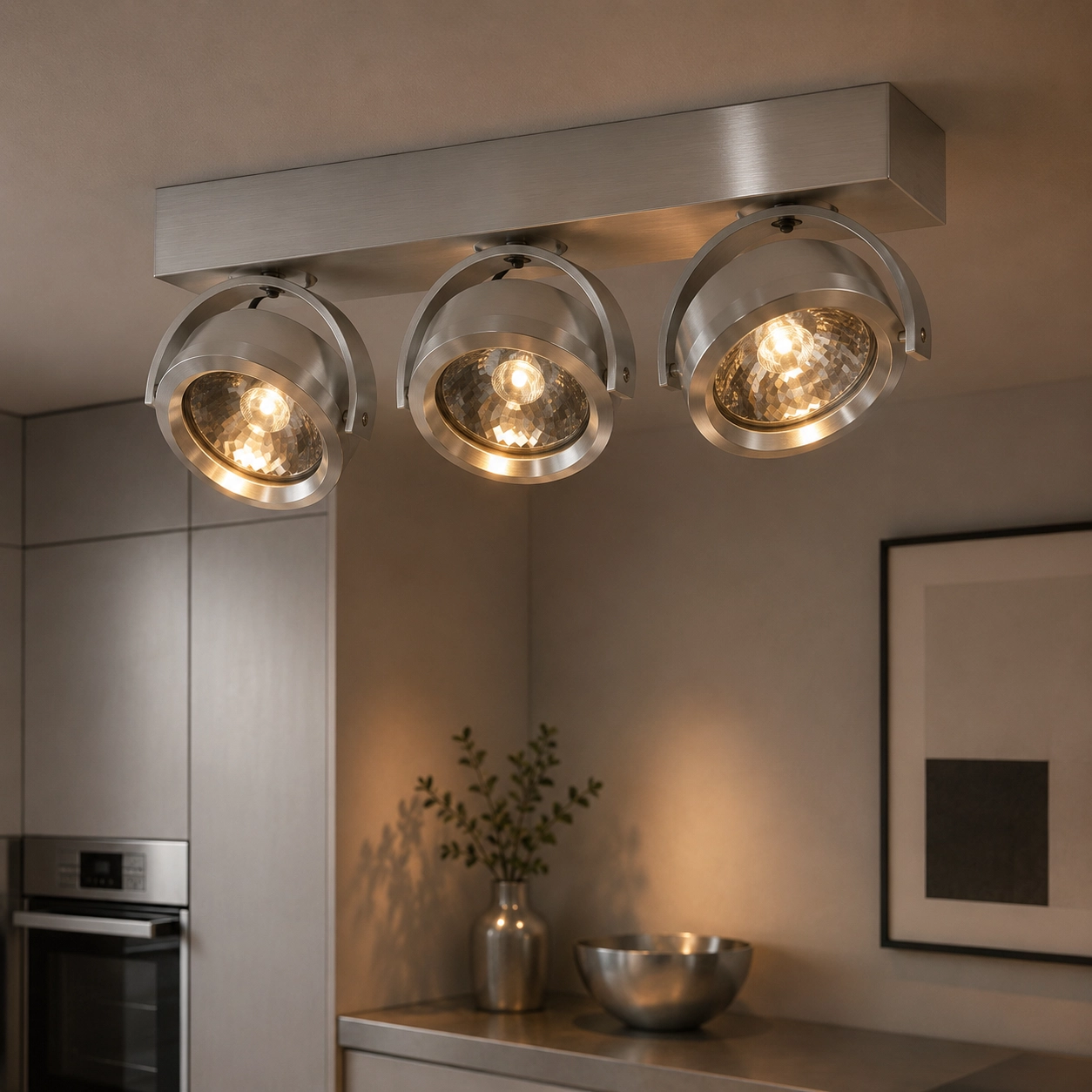 Led opbouwspot Dutchess 3x13w - 2700K - 40cm metaalgrijs