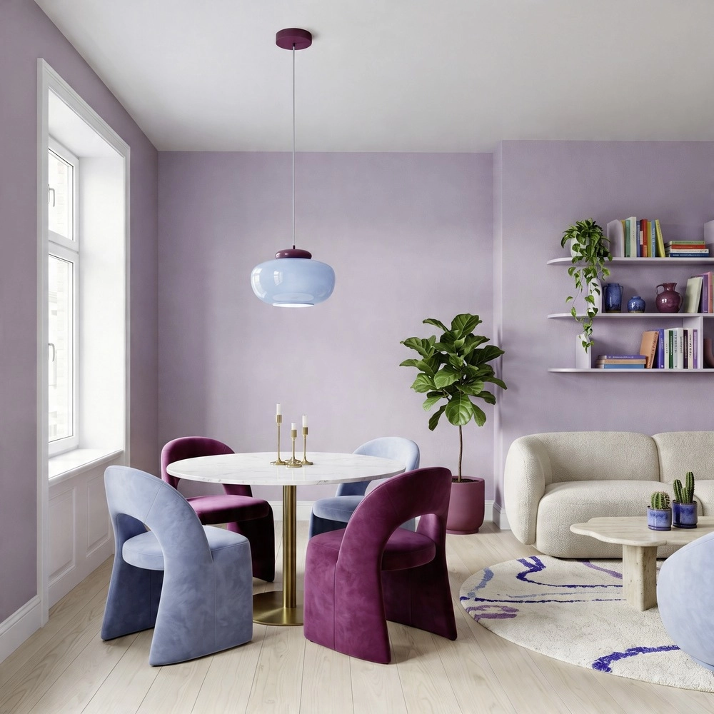 Design hanglamp Berardelli blauw met paars Ø 30cm Eglo 9008606404988