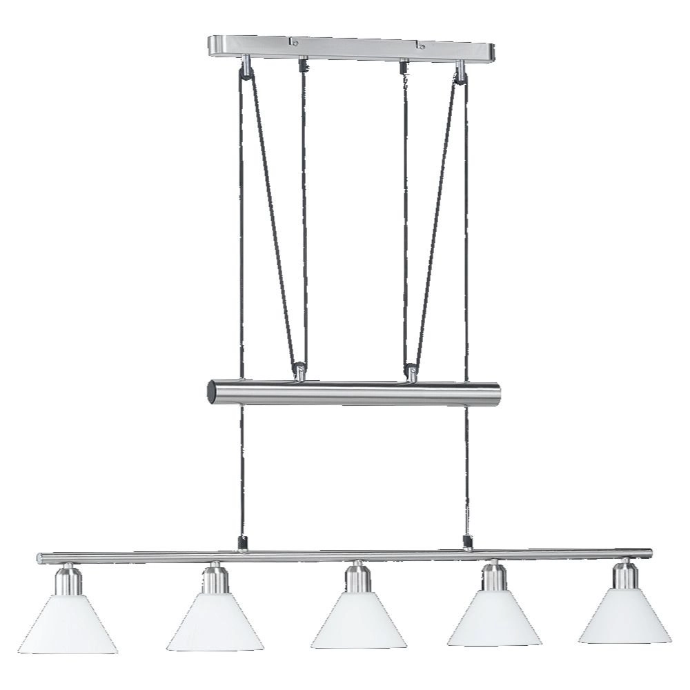 Moderne Hanglamp Series 3751 5-lichts nikkel mat Moderne Hanglamp Series 3751 5-lichts nikkel mat