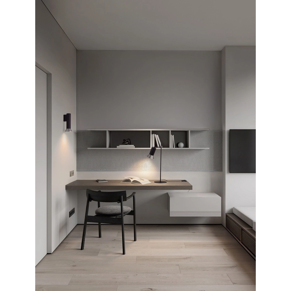 Wandspot Luvia zwart met brons Lyora 5212017475565
