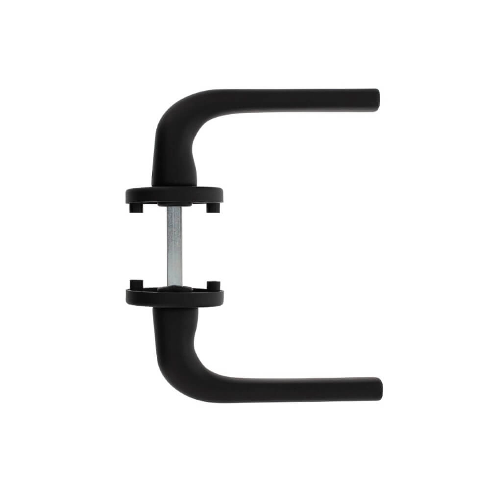 Deurklink Eucla aluminium zwart Ø 5cm Intersteel 8714186505205