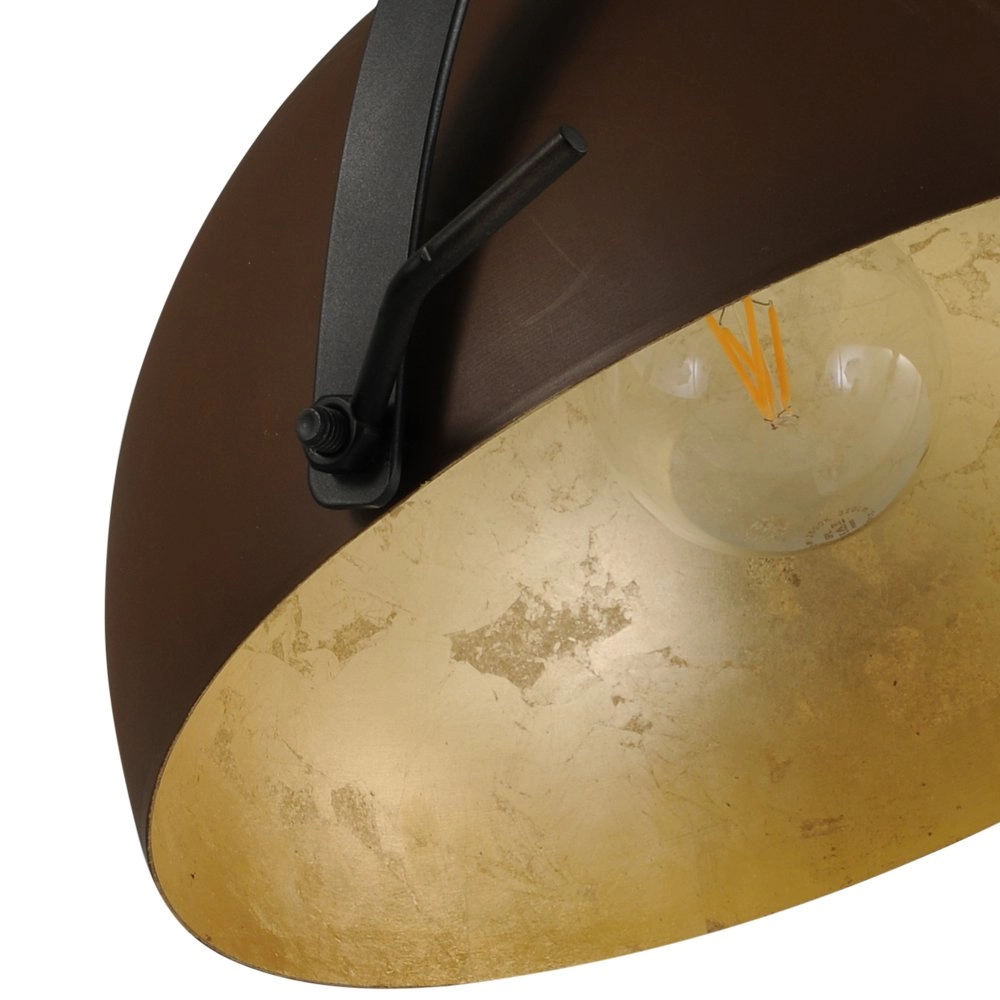 Landelijke plafondlamp Larino 40 roestbruin met goud Masterlight 8718121236469