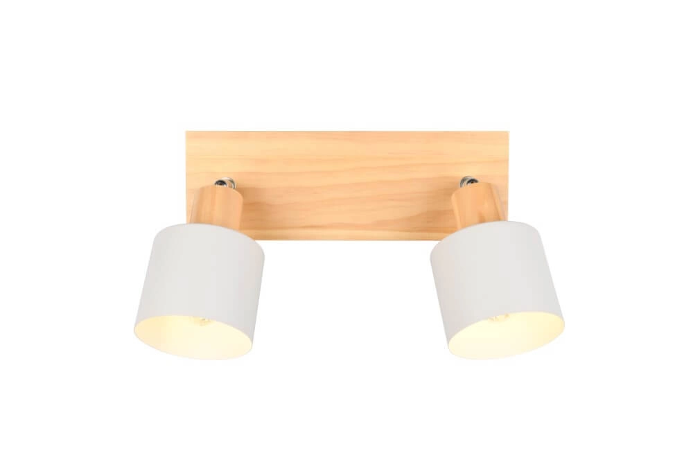 Dubbele plafondlamp Shanti met houtlook Trio 4017807615722