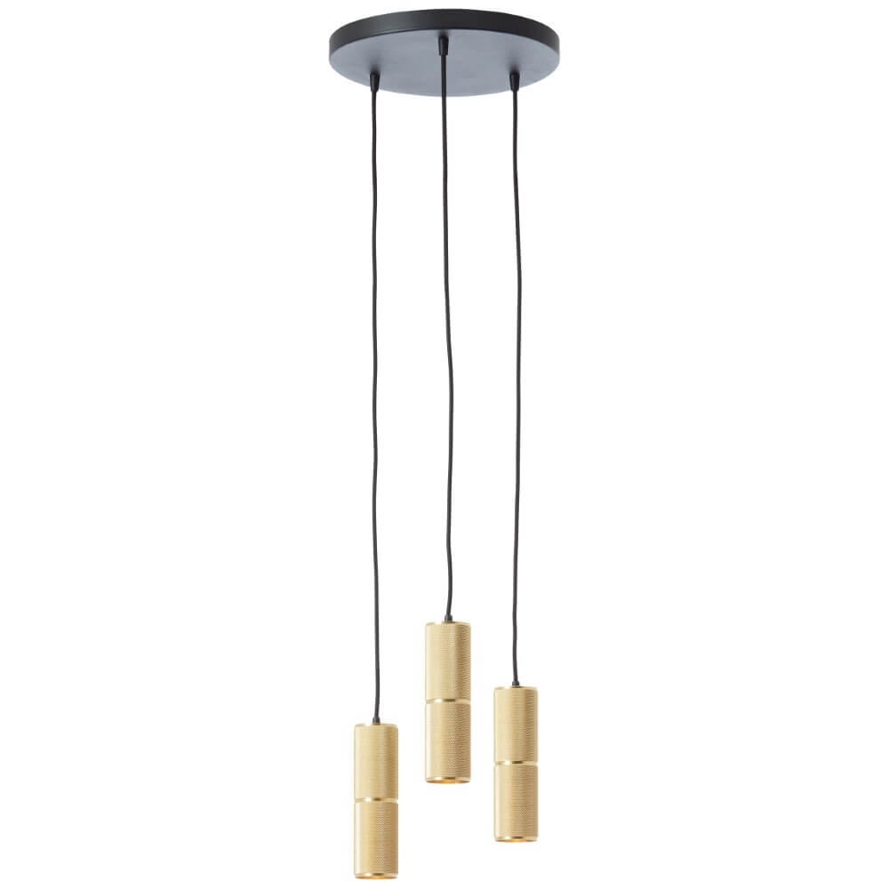 3-lichts hanglamp Marty Ø 30cm goud
