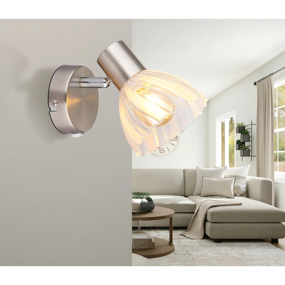 Wandlamp Zachery nikkel Globo 9007371528486