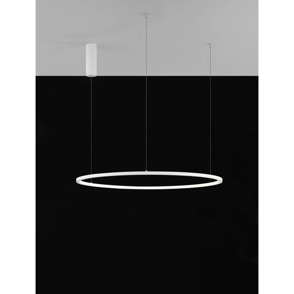 Ronde hanglamp Tarquin wit Ø 80cm Lyora 5212017438294