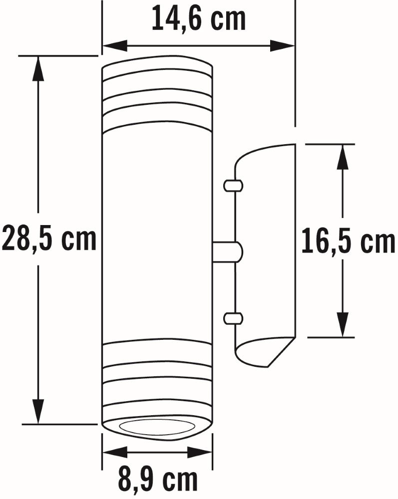 Wandspot Modena Up - Down 2-lichts 28cm wit KonstSmide 7318307516258