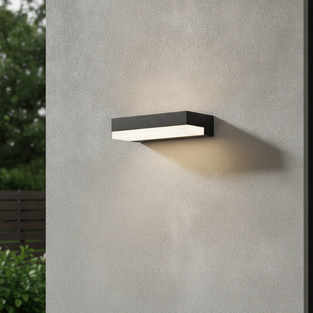 Strakke wandlamp Pure antraciet